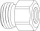 Übergangsverschraubung aus Metall, mit seitlichen Gewinden zur Verbindung von Rohren oder Armaturen, hergestellt von IMI Hydronic Engineering.